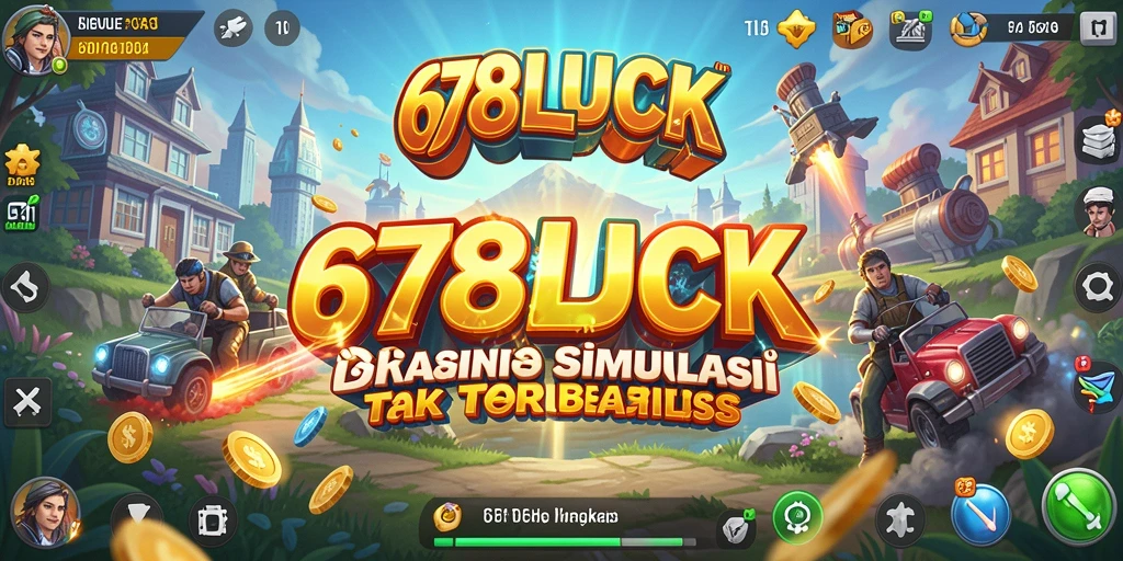 Tampilan gameplay 678LUCK yang menampilkan interaksi dunia simulasi.