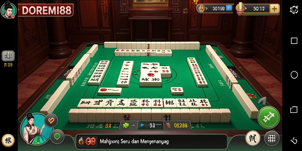 Screenshot DOREMI88 menunjukkan gameplay Mahjong yang mendebarkan.