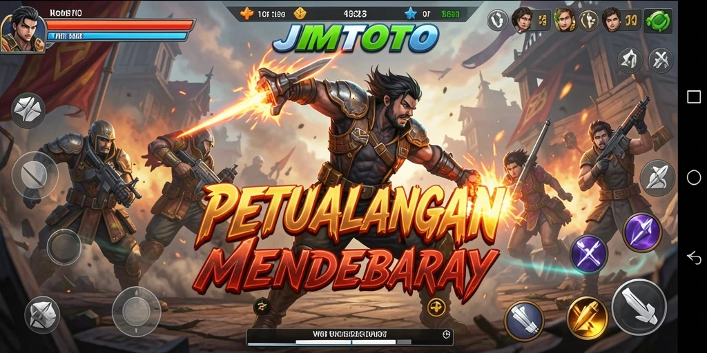 Gameplay JMTOTO yang intens dan menegangkan di medan pertempuran.