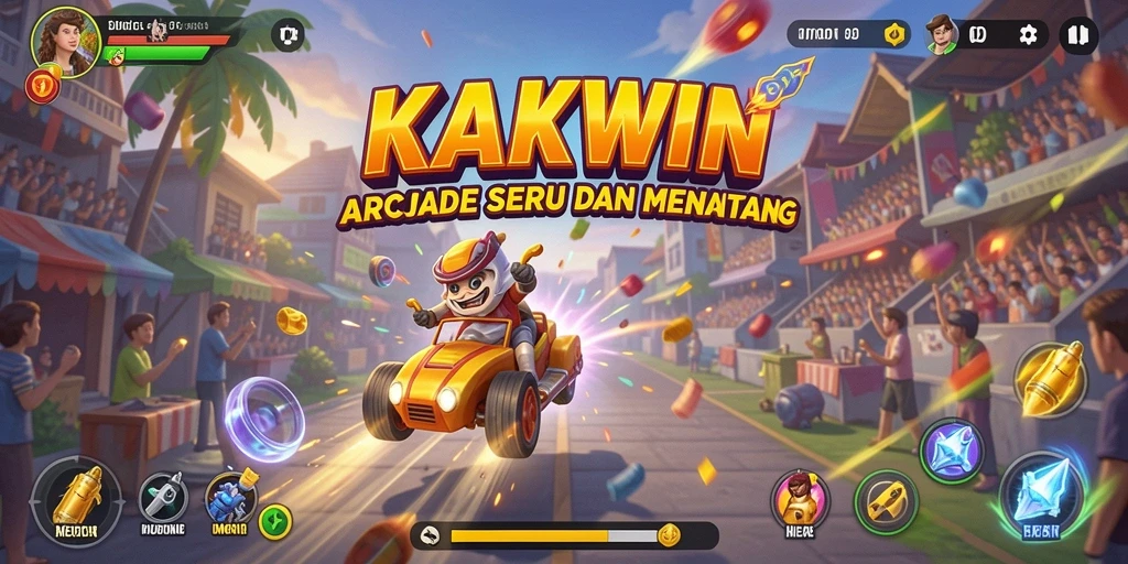 Tampilan screenshot KAKWIN menunjukkan gameplay yang seru dan menantang.