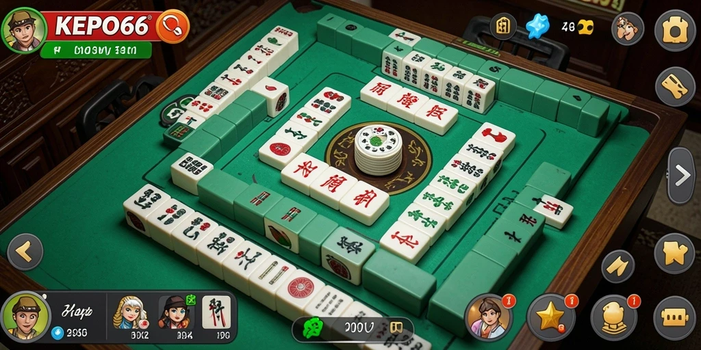Tangkapan layar KEPO66 menampilkan gameplay Mahjong yang menarik dan menantang.