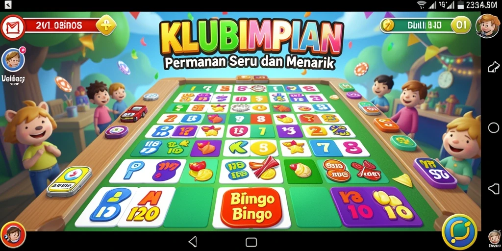 Screenshot KLUBIMPIAN menampilkan suasana permainan Bingo yang seru.