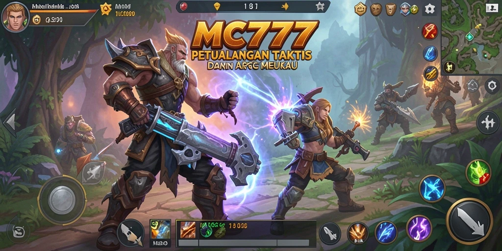 Screenshot menunjukkan pertarungan epik dalam gameplay ARPG yang dinamis.