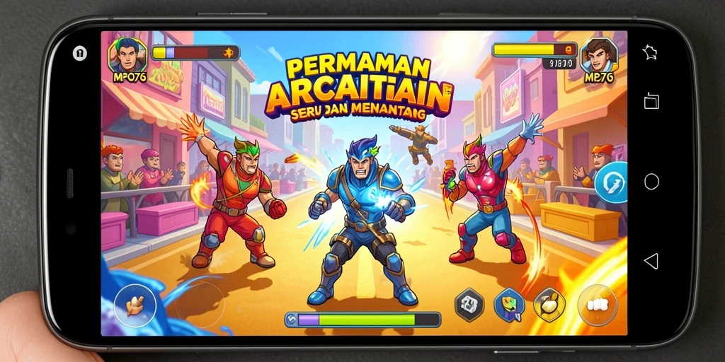Screenshot utama MPO76 menampilkan gameplay seru dan menantang di dunia arcade.