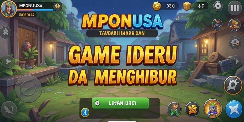Tangkapan layar gameplay MPONUSA yang menggambarkan keseruan permainan Idle.