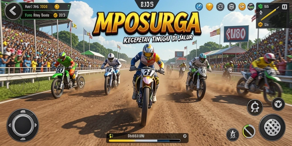 Gameplay seru dalam balapan dengan mobil kustom.