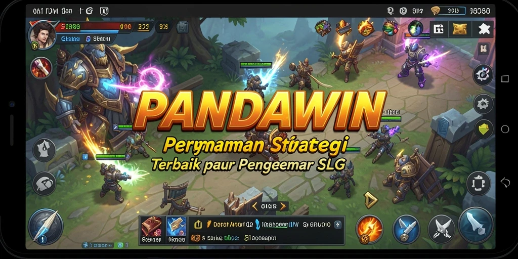 Tangkapan layar gameplay <strong>PANDAWIN</strong> yang menunjukkan pertempuran strategis.