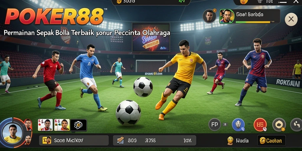 Tampilan gameplay POKER88 yang menegangkan dalam pertandingan sepak bola.