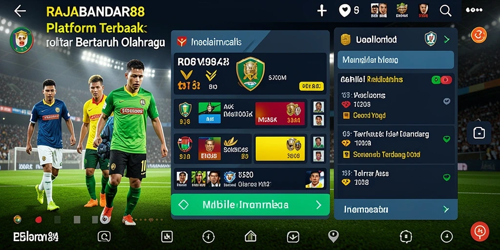 Menampilkan gameplay seru dari RAJABANDAR88 di platform Sportsbook.
