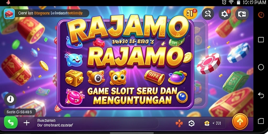 Tampilan gameplay RAJAMPO yang mengasyikkan dengan gulungan berputar.