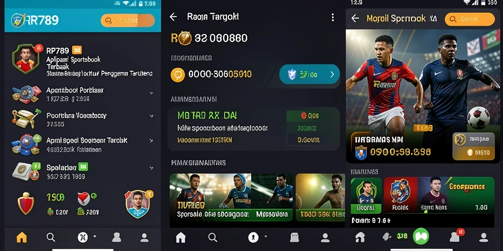 Tampilan gameplay Sportsbook dalam aplikasi RR789 yang interaktif.