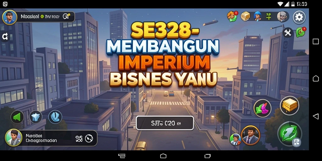 Screenshot gameplay yang menunjukkan dinamika manajemen bisnis di SE328.