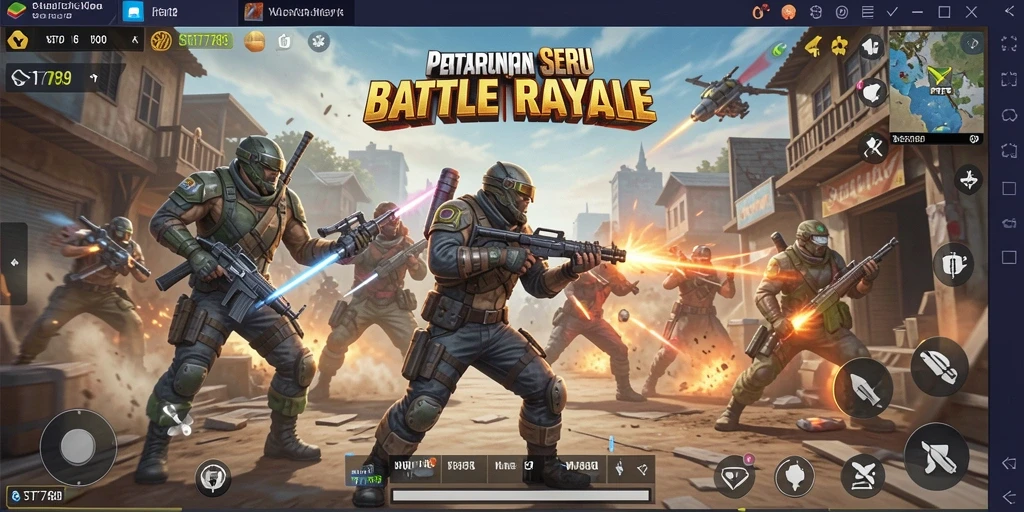 Gameplay ST789 yang seru dan penuh aksi dalam Battle Royale.